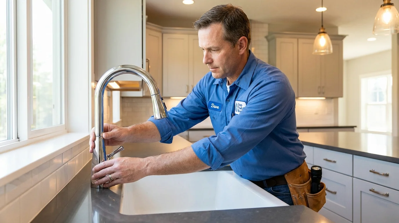 Kitchen faucet installation by Johns Plumbing LLC in Boulder City