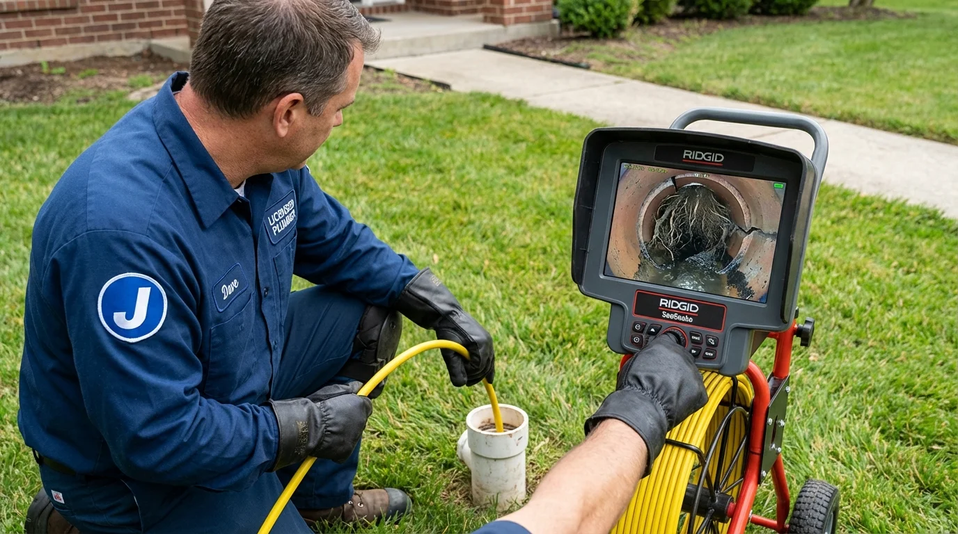 Sewer camera inspection being performed by Johns Plumbing LLC in Boulder City